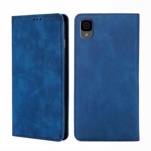 For TCL 30Z T602DL Skin Feel Magnetic Horizontal Flip Leather Phone Case(Blue)