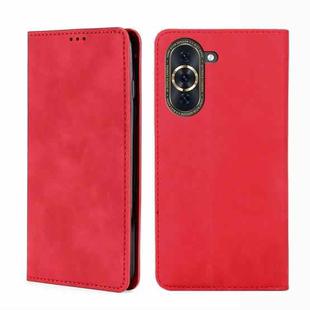 For Huawei nova 10 Pro Skin Feel Magnetic Horizontal Flip Leather Phone Case(Red)
