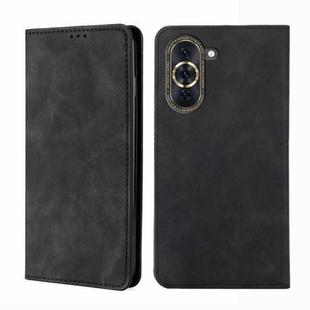 For Huawei nova 10 Pro Skin Feel Magnetic Horizontal Flip Leather Phone Case(Black)