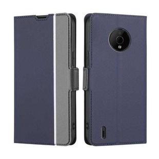 For Nokia C200 Twill Texture Side Button Leather Phone Case(Blue)