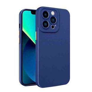 For iPhone 11 Pro Max Leather Texture TPU Phone Case (Royal Blue)