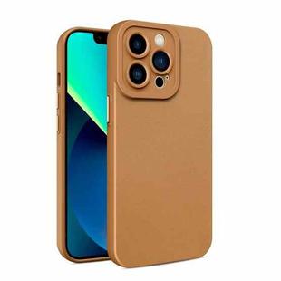 For iPhone 11 Pro Max Leather Texture TPU Phone Case (Brown)
