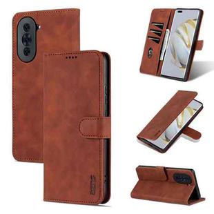 For Huawei nova 10 Pro AZNS Skin Feel Calf Texture Flip Leather Phone Case(Brown)