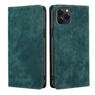 For Blackview A95 RFID Anti-theft Brush Magnetic Leather Phone Case(Green)