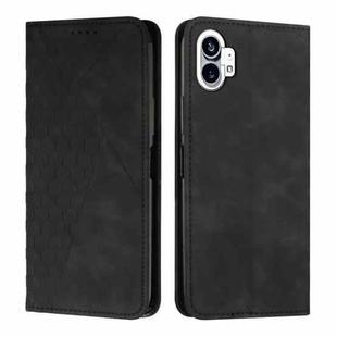 For Noting Phone 1 Diamond Pattern Splicing Skin Feel Magnetic Phone Case(Black)