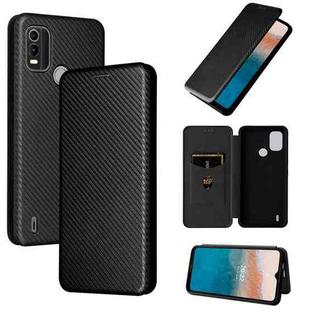 For Nokia C21 Plus Carbon Fiber Texture Flip Leather Phone Case(Black)