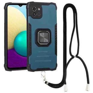 For Samsung Galaxy A03 164mm Lanyard Aluminum and TPU Phone Case(Green)