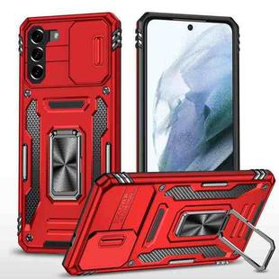 For Samsung Galaxy S21 5G Armor PC + TPU Camera Shield Phone Case(Red)