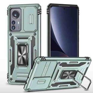 For Xiaomi 12 Pro Armor PC + TPU Camera Shield Phone Case(Alpine Green)