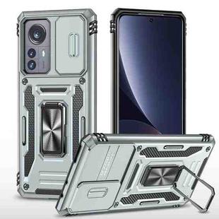 For Xiaomi 12 Pro Armor PC + TPU Camera Shield Phone Case(Grey)