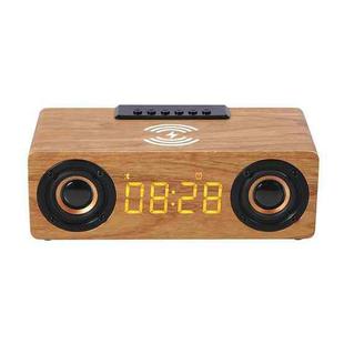 K1 Multifunctional Desktop Wooden Bluetooth Speaker Wireless Loudspeaker(Yellow)