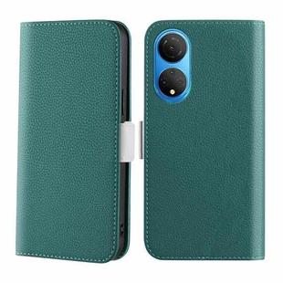 For Honor X7 Candy Color Litchi Texture Leather Phone Case(Dark Green)