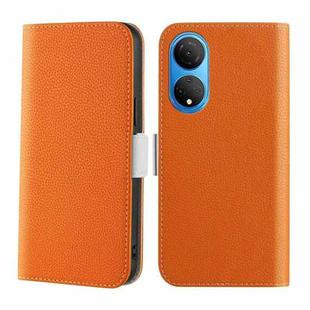For Honor X7 Candy Color Litchi Texture Leather Phone Case(Orange)