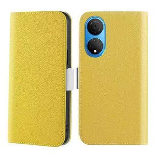 For Honor X7 Candy Color Litchi Texture Leather Phone Case(Yellow)