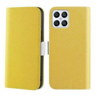 For Honor X8 Candy Color Litchi Texture Leather Phone Case(Yellow)