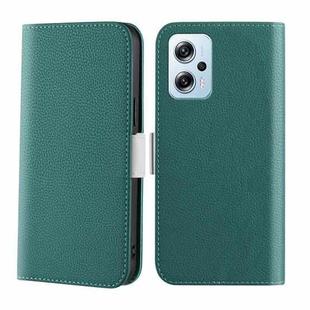 For Xiaomi Poco X4 GT 5G Candy Color Litchi Texture Leather Phone Case(Dark Green)