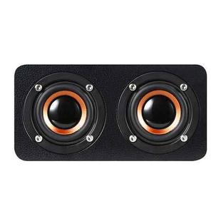 M5 Multifunctional Desktop Wooden Bluetooth Speaker Wireless Loudspeaker(Black)