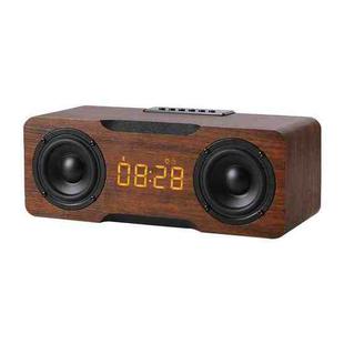 M8C Multifunctional Alarm Clock Bluetooth Speaker(Dark Brown)