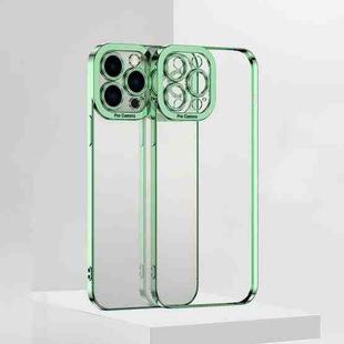 For iPhone 14 Electroplating High Transparent TPU Phone Case (Green)