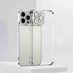 For iPhone 14 Electroplating High Transparent TPU Phone Case (Silver)