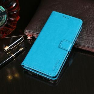 For Xiaomi Redmi Note 9 Pro Max idewei Crazy Horse Texture Horizontal Flip Leather Case with Holder & Card Slots & Wallet(Sky Blue)