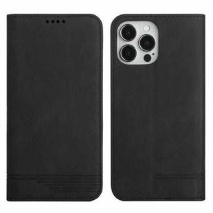 For iPhone 13 Pro Max Strong Magnetic Leather Case (Black)