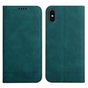 For iPhone XS Max Strong Magnetic Leather Case(Green)