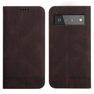 For Google Pixel 6 Strong Magnetic Leather Case(Brown)