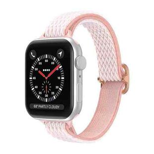 Wave Small Waist Nylon Watch Band For Apple Watch Ultra 49mm / Series 8&7 45mm / SE 2&6&SE&5&4 44mm / 3&2&1 42mm(Pink)