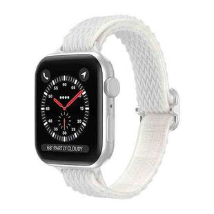 Wave Small Waist Nylon Watch Band For Apple Watch Series 8&7 41mm / SE 2&6&SE&5&4 40mm / 3&2&1 38mm(White)