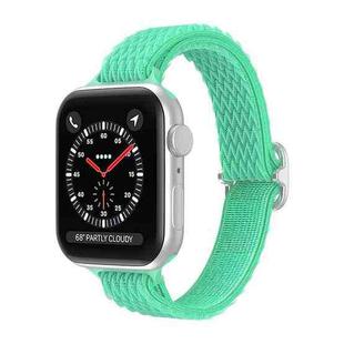 Wave Small Waist Nylon Watch Band For Apple Watch Series 9&8&7 41mm / SE 3&SE 2&6&SE&5&4 40mm / 3&2&1 38mm(Green)