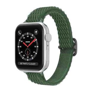 Wave Small Waist Nylon Watch Band For Apple Watch Series 8&7 41mm / SE 2&6&SE&5&4 40mm / 3&2&1 38mm(Army Green)