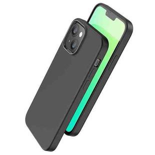 For iPhone 14 hoco Pure Series Liquid Silicone Phone Case (Black)