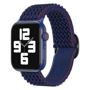 Wave Nylon Watch Band For Apple Watch Ultra 49mm&Watch Ultra 2 49mm / Series 9&8&7 45mm / SE 3&SE 2&6&SE&5&4 44mm / 3&2&1 42mm(Navy Blue)