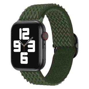 Wave Nylon Watch Band For Apple Watch Ultra 49mm / Series 8&7 45mm / SE 2&6&SE&5&4 44mm / 3&2&1 42mm(Army Green)