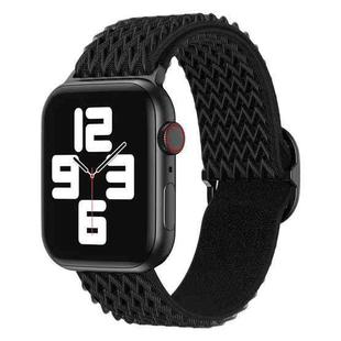Wave Nylon Watch Band For Apple Watch Series 8&7 41mm / SE 2&6&SE&5&4 40mm / 3&2&1 38mm(Black)