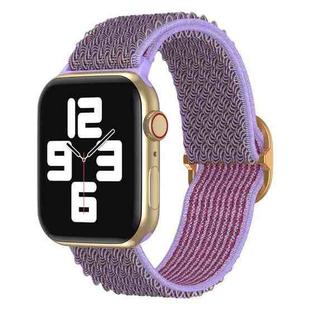 Wave Nylon Watch Band For Apple Watch Series 8&7 41mm / SE 2&6&SE&5&4 40mm / 3&2&1 38mm(Purple)