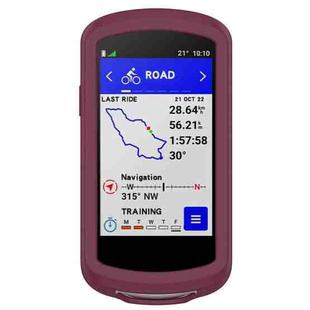 For Garmin Edge 1040 Full Back Cover Stopwatch Silicone Case(Wine Red)