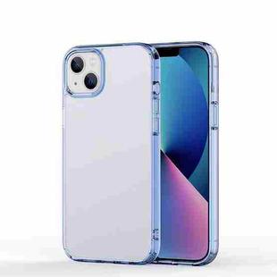 For iPhone 14 Plus Crystal Clear Frosted Phone Case (Transparent Sierra Blue)