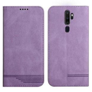 For OPPO A5 2020 Strong Magnetic Leather Case(Purple)