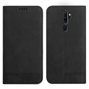 For OPPO A5 2020 Strong Magnetic Leather Case(Black)