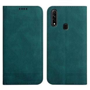 For OPPO A8 Strong Magnetic Leather Case(Green)