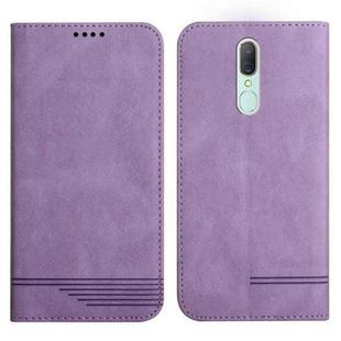 For OPPO A9 Strong Magnetic Leather Case(Purple)