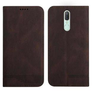 For OPPO A9 Strong Magnetic Leather Case(Brown)