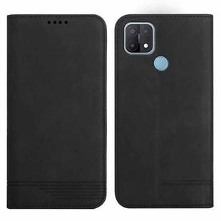 For OPPO A15 / A15s Strong Magnetic Leather Case(Black)