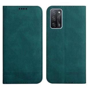 For OPPO A55 5G Strong Magnetic Leather Case(Green)