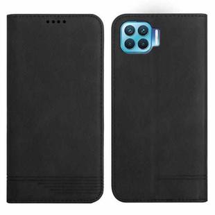 For OPPO A73 2020 / F17 Strong Magnetic Leather Case(Black)