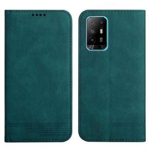 For OPPO A94 5G Strong Magnetic Leather Case(Green)