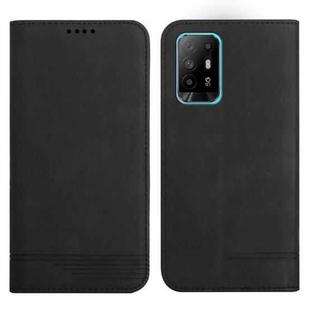 For OPPO A94 5G Strong Magnetic Leather Case(Black)
