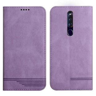 For OPPO F11 Pro Strong Magnetic Leather Case(Purple)